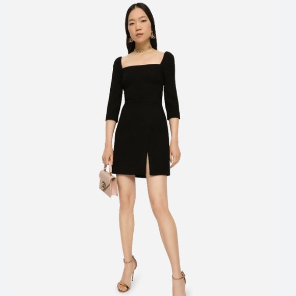 DOLCE & GABBANA Wool-blend Crepe Mini Dress - Picture 8 of 11
